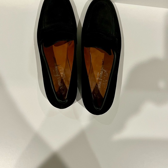 Salvatore Ferragamo Sport (Made in Italy) Black Suede Loafers Size 5B - Picture 2 of 11